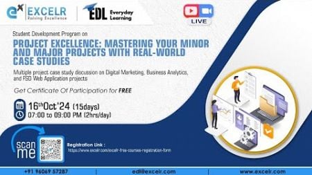 Project Excellence: Mastering your minor and major Projects with Real-World Case Studies - Day 1