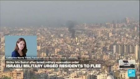 Israeli jets strike Beirut&#39;s southern suburbs • FRANCE 24 English