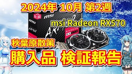 【パソコン】 秋葉原散策 購入品検証 msi Radeon RX570 2024年 10月 第2週 【ジャンク】