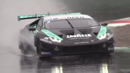 GT Open &amp; GT Cup Open Monza 2024 Friday Practices- Very Wet Track, Pure Sounds, Slides &amp; More!