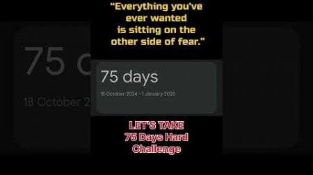 75 Days Hard Challenge #selfimprovement #time #growth #motivation #reminder #75days#75hardchallenge