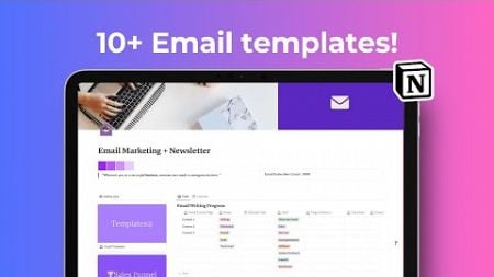 Grow Your Email List with Email Marketing Newsletter Campaign Calendar Notion | Email Templates