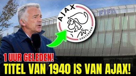 BELANGRIJKE TITEL uit 1940 eindelijk door FIFA ERKEND | Ajax Laatste Nieuws