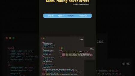 Menu rolling hover effect #menu #animatedmenu #navbar #shorts #shortsfeed #webdesign #coding