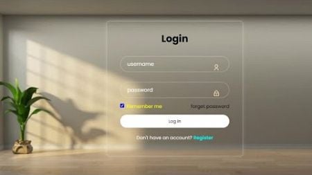 Creating a smooth &amp; beautiful stunning login form design Using HTML &amp; CSS #coding #webdevelopment