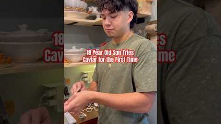 Teenager Tries Caviar for 1st Time #shorts #credit #money #finance #foodie #caviar #luxurylife