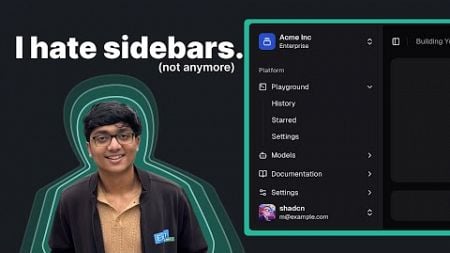 Adding a sidebar to your website just got a whole lot more easier with ShadCN!!