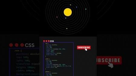 CSS Solar System Simutation #coding #webcoding #webdesign#htmlcsswebsite#shorts #trending#webcoding