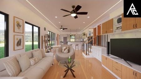 Aesthetic and Decent 3-Bedroom 8x12m Tiny House Design Idea