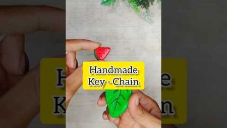 Handmade Key chain 🌿🍉/ easy and beautiful art🎨 #shortsfeed #craftscorner cartoon bhoot jcb cowvideos