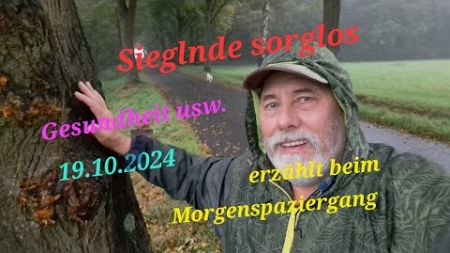 Sieglinde sorglos erzählt beim Morgenspaziergang im leichten Regen ☔️ über Gesundheit usw. #youtube