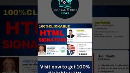 HTML Signature #html #htmlelements #emailmarketing #emailsignature |Social Media Nexus