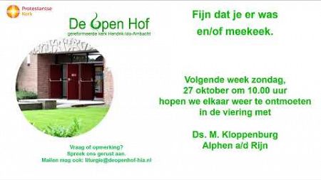 Live uitzending De Open Hof - Hendrik Ido Ambacht,