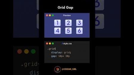 Grid Gap 💥#shortvideo #coding #webcoding #webdevelopment #like #webdeveloper #webdesign