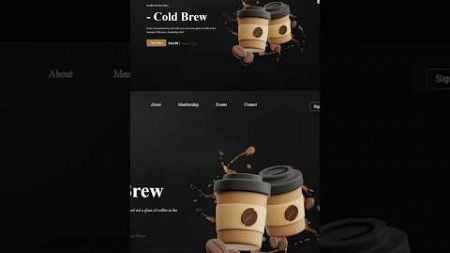 Create a Stunning Coffee Shop Website in 60 Seconds! ☕✨ #HTML #CSS #WebDesign #Shorts