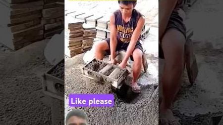 Hollow Block making process #construction #paverblock #concrete #spcontruction #tools #diy #travel