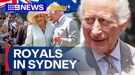 Aussies travel from far and wide to see King Charles III and Queen Camilla | 9 News Australia