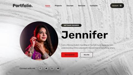 Build a Portfolio Website with HTML and CSS | Step-by-Step Tutorial | Free Source Code