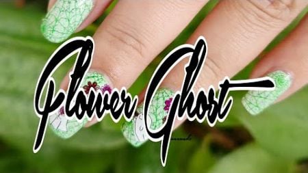 Cute Ghost &amp; Flower Nail Design using CJS H-100 | Bees Knees Lacquer | Halloween Nails