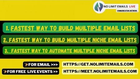 Fastest Way to Build Muiltiple Nche Email Lists.