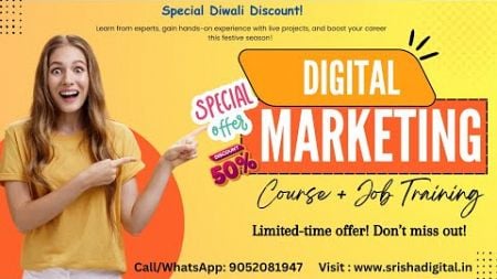 Special Diwali Discount! Digital Marketing Online Training in Telugu