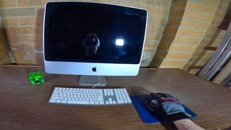 Angry Office Man Destroys iMac Computer