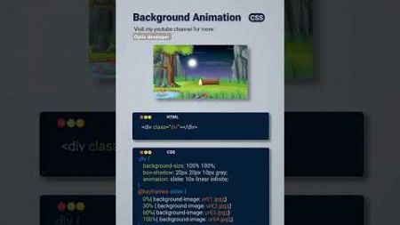 CSS Background Effects Animation Tutorial! 🚀 | Web Design Effects Tips #shorts #css #coding #tips