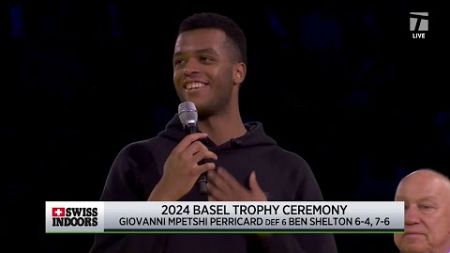 Giovanni Mpetshi Perricard&#39;s Basel Championship Speech | 2024 Basel Championship