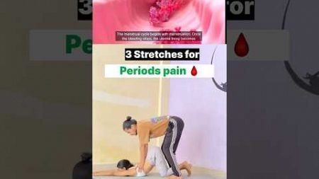 Try this stretches for periods pain 🩸#youtubeshorts #shortsvideo #viralshorts #trending #fitness