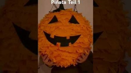 Halloween Piñata (Teil1) 🎃 #halloween #kürbis #pinata #basteln #diy #party #pumpkin #kunst