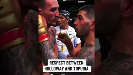 All love between Ilia Topuria and Max Holloway after their #UFC308 fight 🤝 #shorts