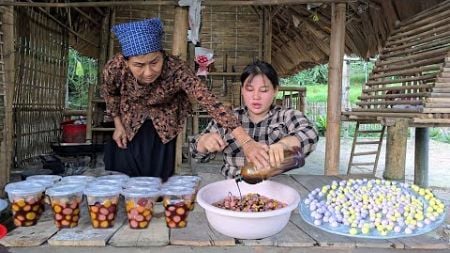 The cruel mother-in-law came to collect the electricity bill again. Giang makes colorful cakes