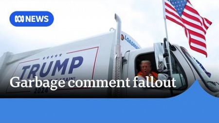 Donald Trump trashes Biden gaffe by jumping in a garbage truck | ABC News