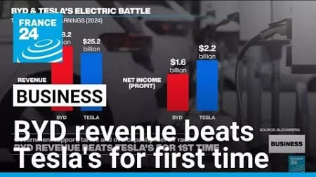 BYD revenue exceeds Tesla&#39;s for first time, boosted by Chinese trade-in scheme • FRANCE 24 English