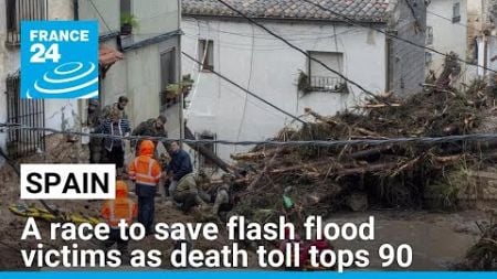 Spanish rescuers race to save flash flood victims as death toll tops 90 • FRANCE 24 English