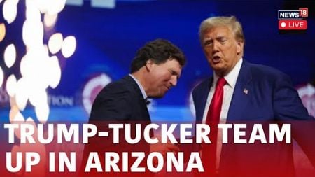 Donald Trump Appear With Tucker Carlson In Glendale On Halloween 2024 | US Elections 2024 Live N18G