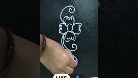 Easy side border rangoli#art#seo#kolam#side muggulu