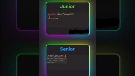 Junior Vs Senior | Beginner Vs Pro| #webdevlopment #webdesign #html #html5 #shorts #programming #css