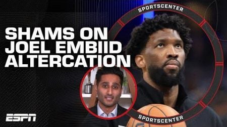 Joel Embiid shoves columnist in locker room after 76ers loss, per Shams Charania | SportsCenter