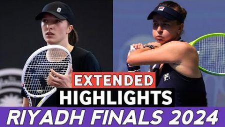 Iga Swiatek vs Barbora Krejcikova Extended Highlights Today Wta Riyadh Finals - Tennis 2024