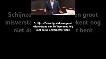 Een BV betekent nog niet dat je ondernemer bent