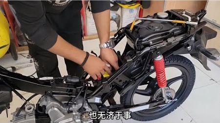 國產摩托車和出口貨有啥區別？巴鐵牛人組裝國產摩托，結果發現了驚天差異！ #巴铁 #维修过程 #手工制作 #技术展示 #高超技艺