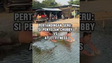 Pertandingan Seru: Si Penyelam Chubby Meninggalkan Si Atlet Fitness#shorts