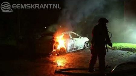 Twee auto&#39;s gaan in vlammen op aan de Burgemeester Wellemanlaan in Appingedam