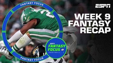 Week 9 Fantasy Recap: Biggest Takeaways + Studs &amp; Duds | Fantasy Focus 🏈