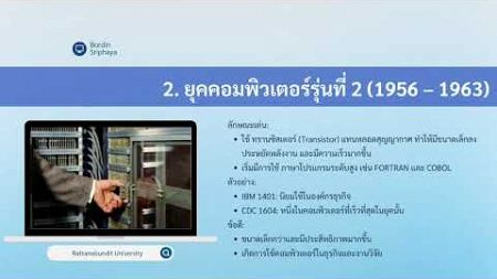 RBAC (BCB 1001 Computers and Information ) Module 2.2 วิวัฒนาการของคอมพิวเตอร์ By Bordin Sriphaya