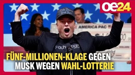 Fünf-Millionen-Klage gegen Musk wegen Wahl-Lotterie