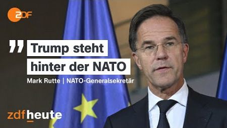 NATO-Chef Rutte: &quot;Mit Donald Trump kann ich gut&quot; | ZDF heute journal