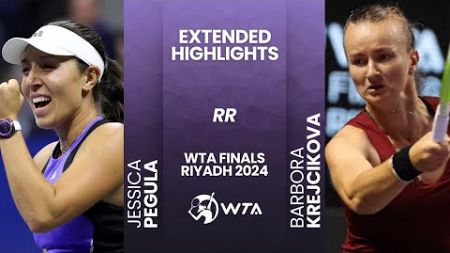 Jessica Pegula vs Barbora Krejcikova | RR WTA Finals Riyadh 2024 | #WTA Highlights