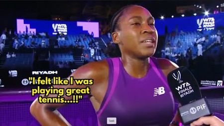 Coco Gauff Interview after beating Iga Swiatek at the WTA Finals